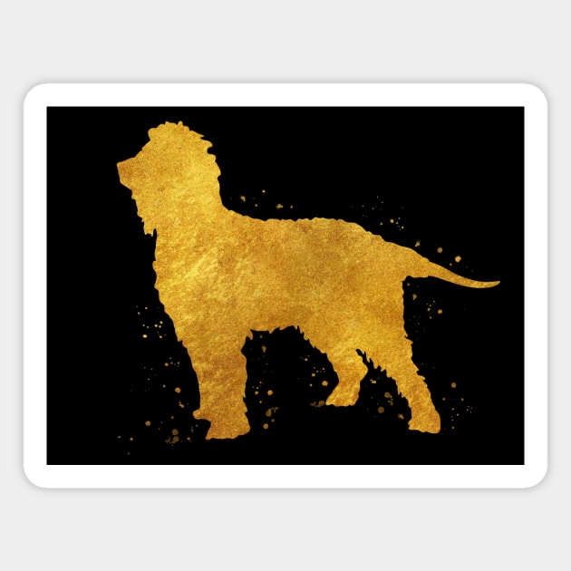 Irish water spaniel golden art Magnet by Yahya Art